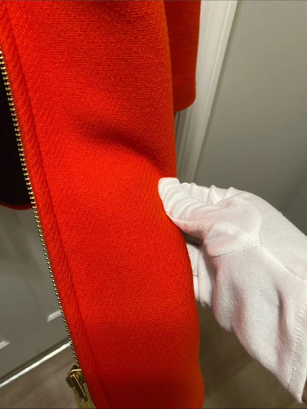 J. Crew Bright Red Zip-Front Cocoon Wool Coat - Picture 9 of 11